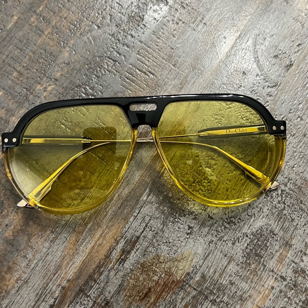 Dior DIORCLUB3 BLACK YELLOW/YELLOW 61/12/145 unisex Sunglasses